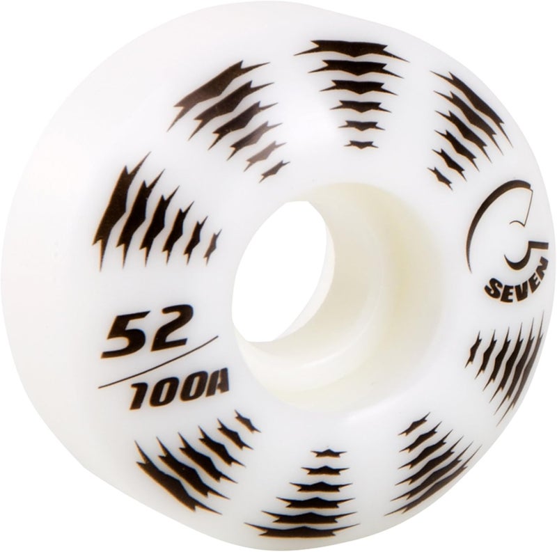 Cal 7 Catch-22 Skateboard Wheels, 52mm & 100A, Black & White Design, Great for Trick, Street & More - Image 4